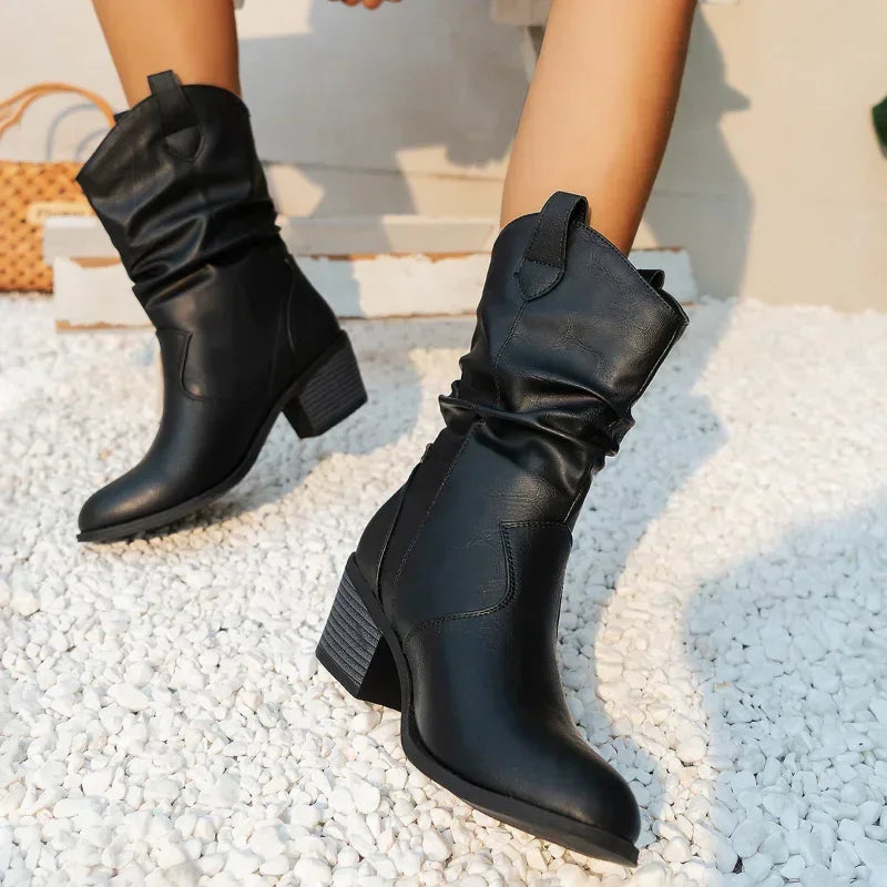 Rosie | Classic Mid-Calf Western Boots