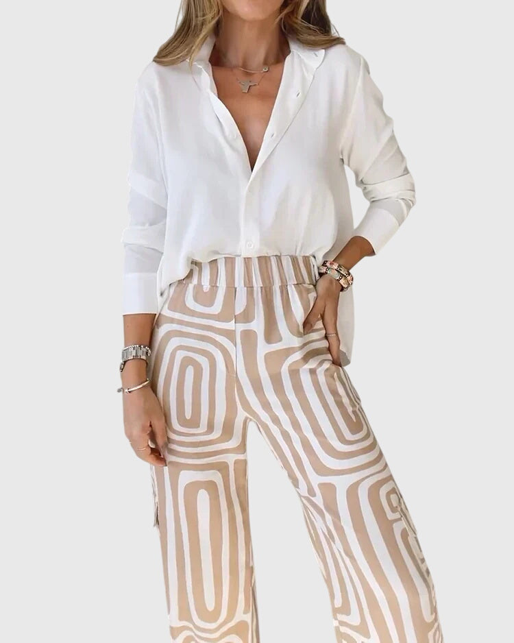 Emilia | Stylish Pants + Free Blouse & Belt