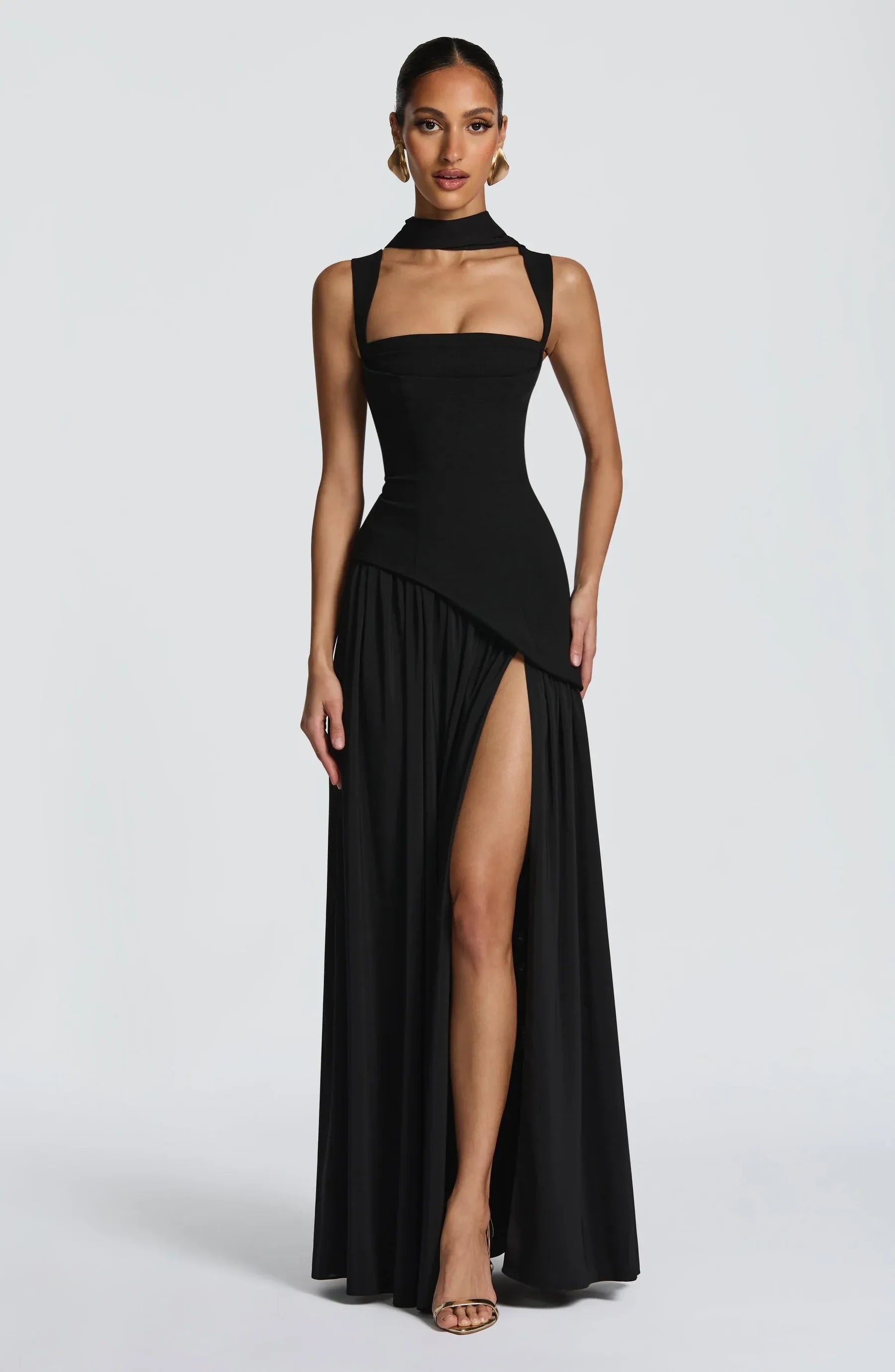 Luna | Mother of the Bride Dress Sleeveless Square Neck A-Line Maxi Gown